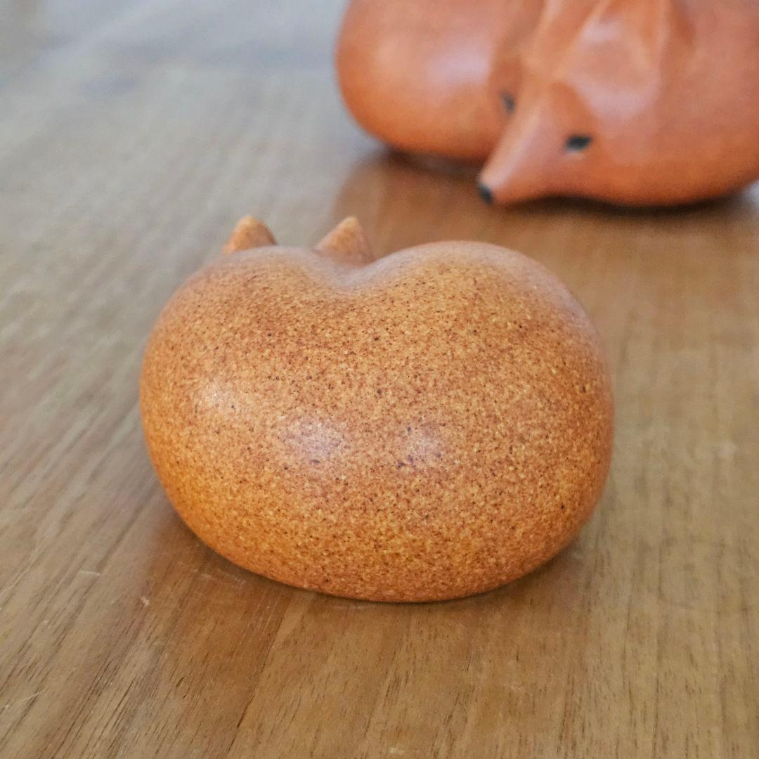 リサラーソン　FOX　ミニ　ミディアム　 キツネの親子　置物