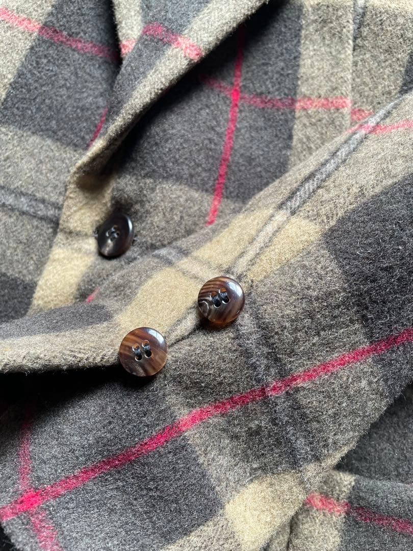 LE VERNEUIL ルヴェルヌイユ　チェック柄ウールジャケット　メンズS