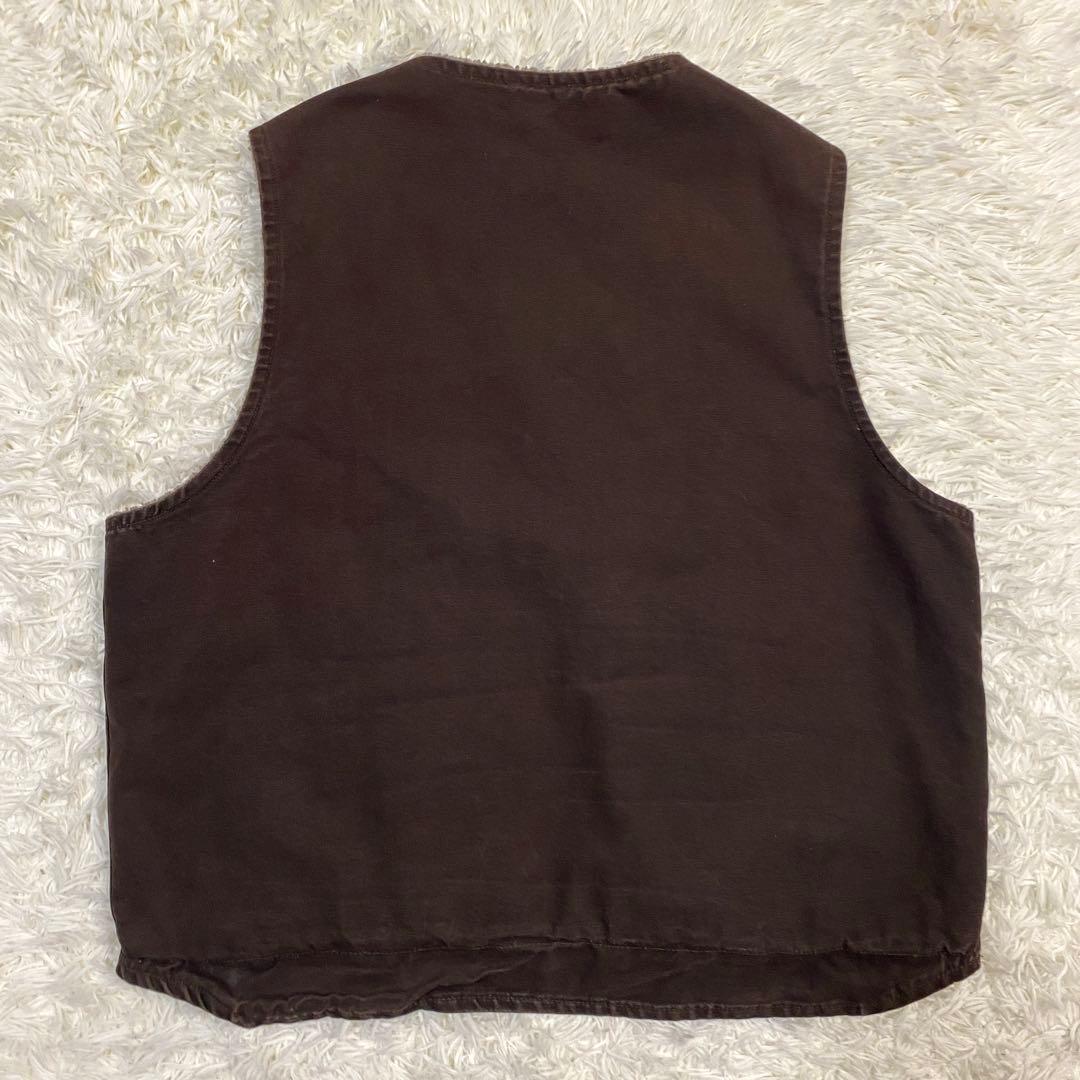 carhartt カーハートV26 ダックボアベスト　ダークブラウン　フェード