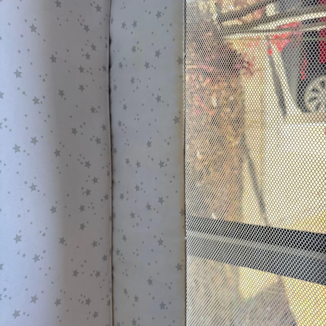 HZDMJ ベビーベッド ネイビー 星柄