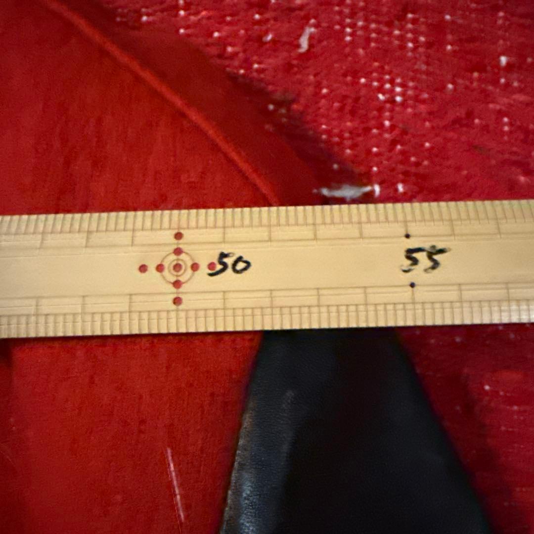 1950年代 ヴィンテージバーシティジャケット　赤黒 レザー袖 CROWN