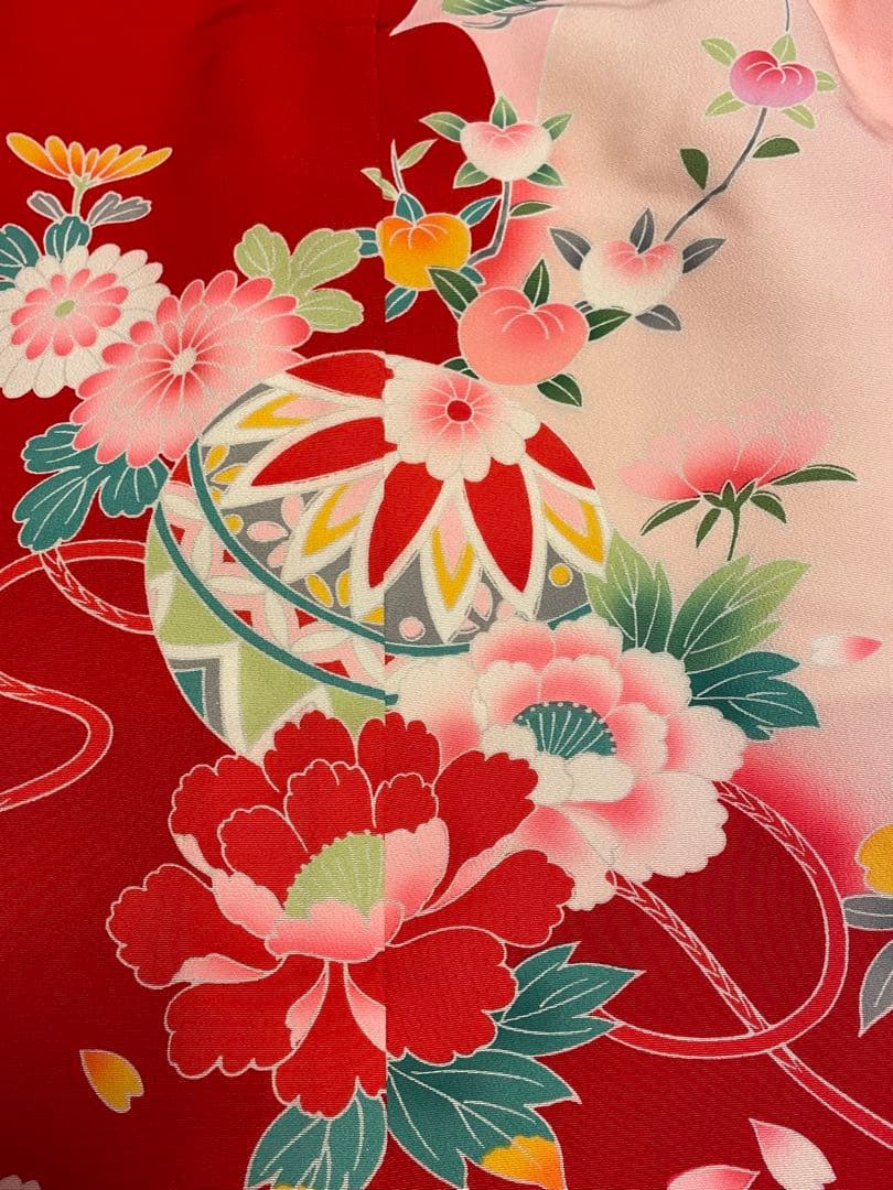 最終値下げ‼️【新品】お宮参り 正絹　赤色　女の子　七五三