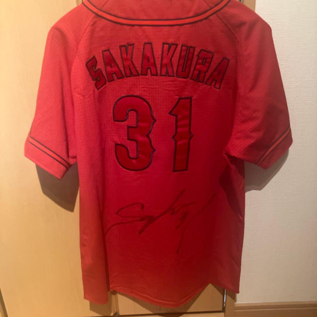 広島カープ ユニフォーム 坂倉　31 直筆サイン入り　Ｌサイズ