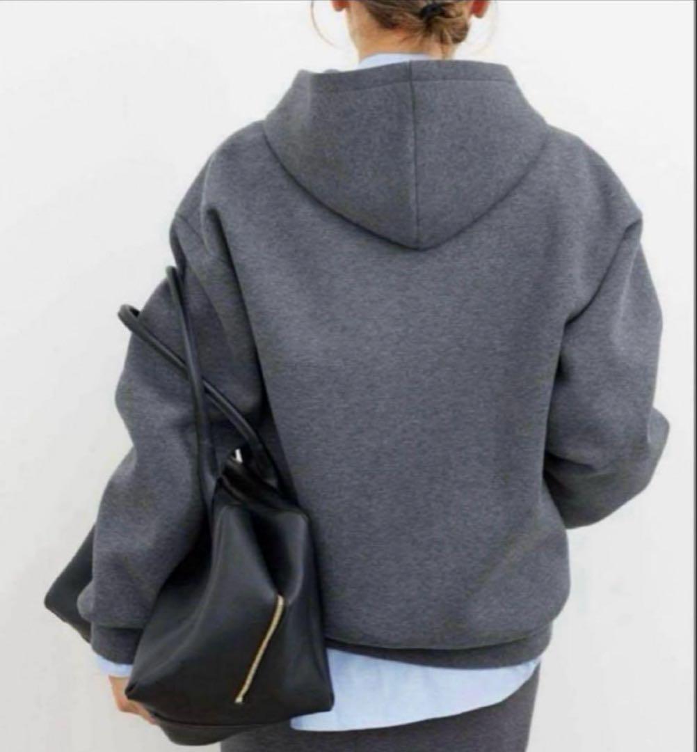 ドゥーズィエムクラス　Oversized フーディー ジップアップパーカー