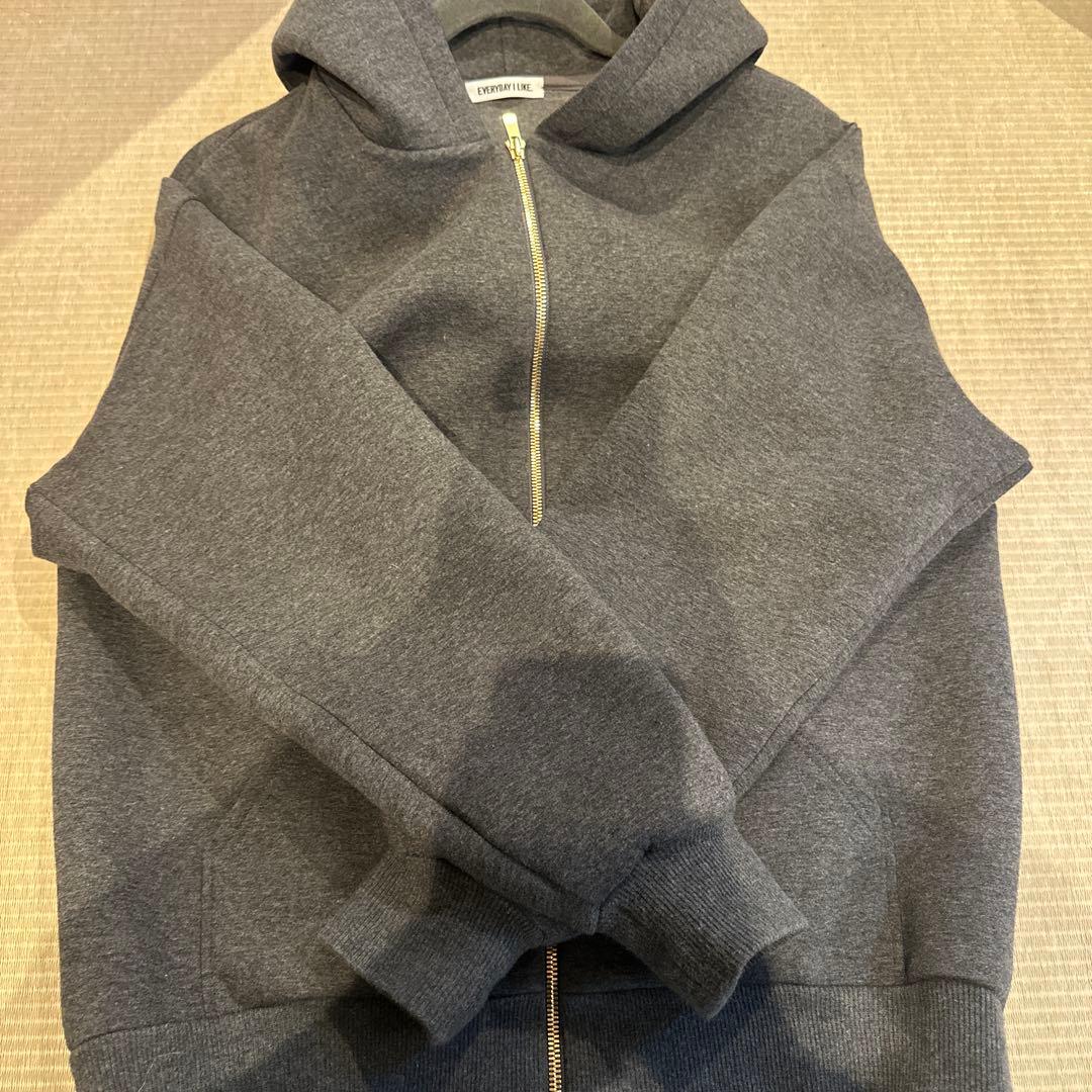 ドゥーズィエムクラス　Oversized フーディー ジップアップパーカー