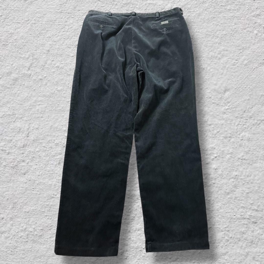 ラルフローレンコーデュロイパンツ2タックUSA製80s古着vintageネイビー