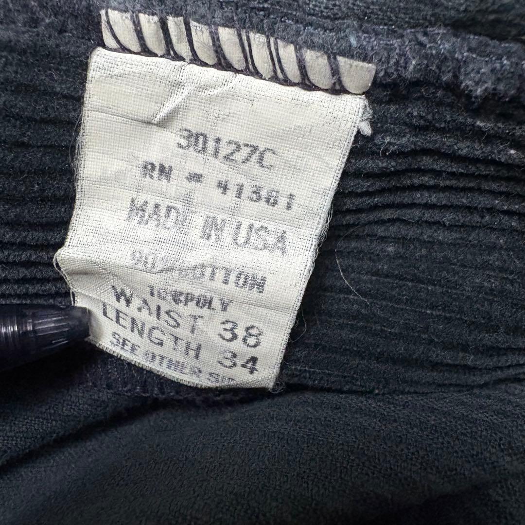 ラルフローレンコーデュロイパンツ2タックUSA製80s古着vintageネイビー