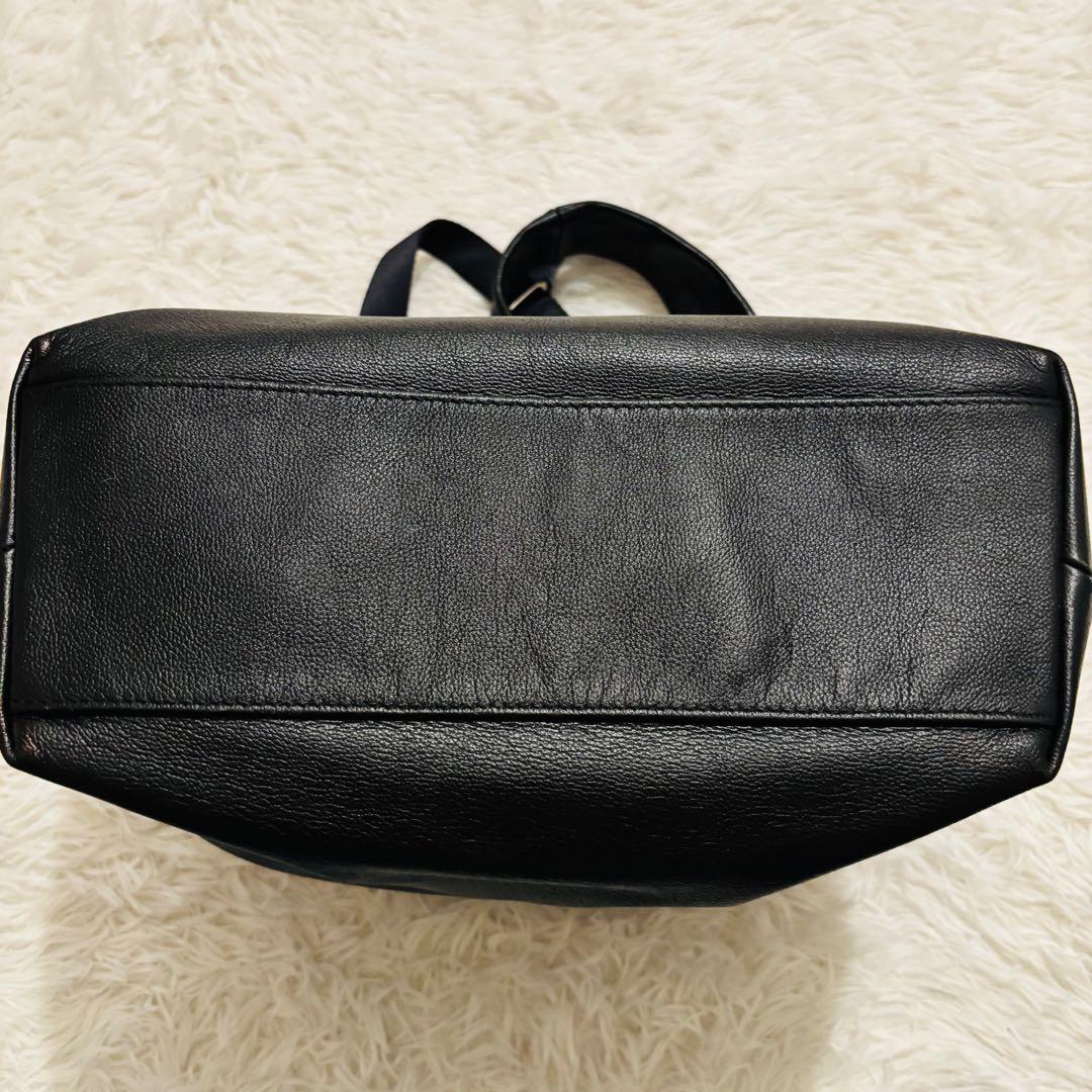 極美品✨ヌンク　シボ革ショルダーバック3way ブラック　ナカム愛用