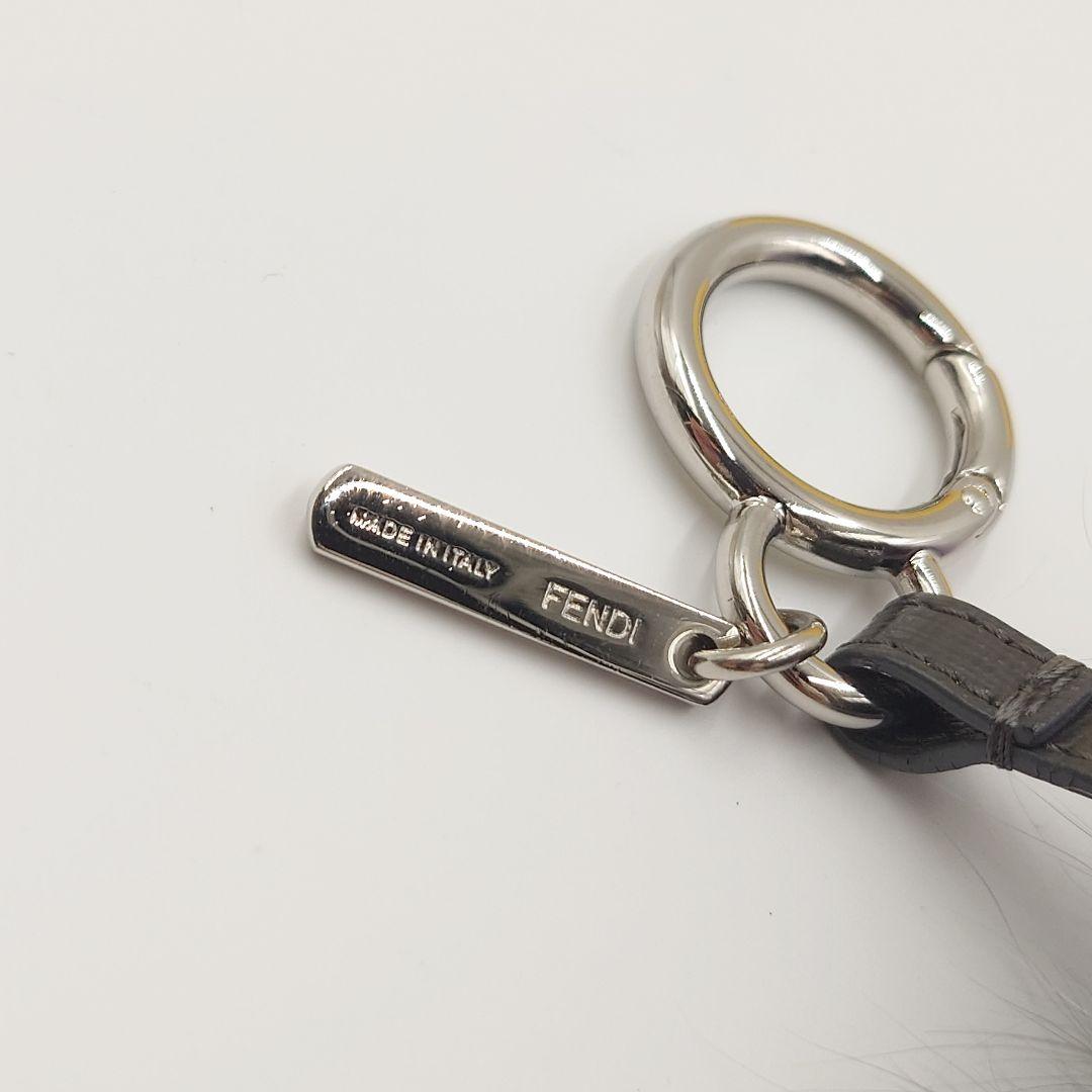 【超美品】FENDI ポンポンチャーム ブラック パープル 箱付き フェンディー
