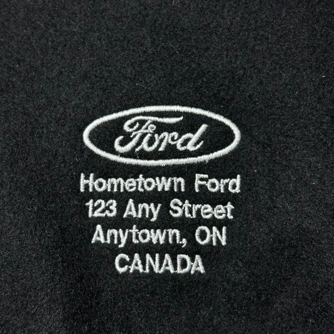 Ford ウール×本革 レザースタジャン オールブラック アメ車 アメカジ L