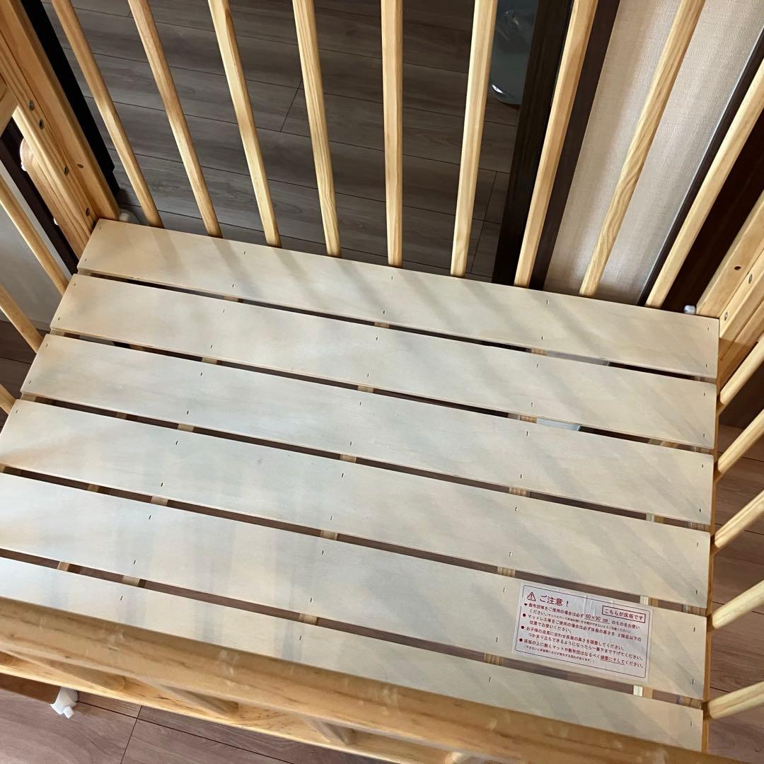 ノモック　Wオープンハイタイプ　ミニベビーベッド ナチュラル