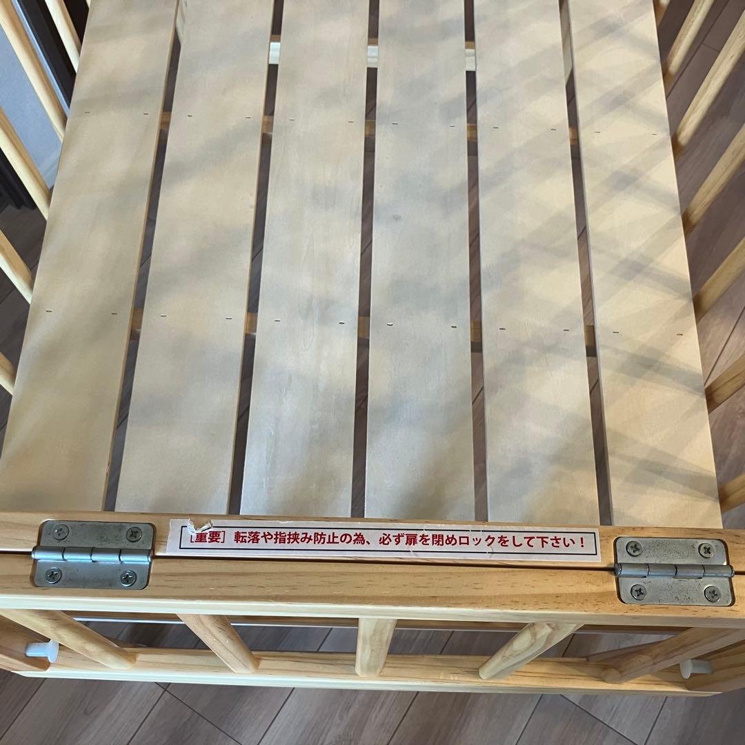 ノモック　Wオープンハイタイプ　ミニベビーベッド ナチュラル