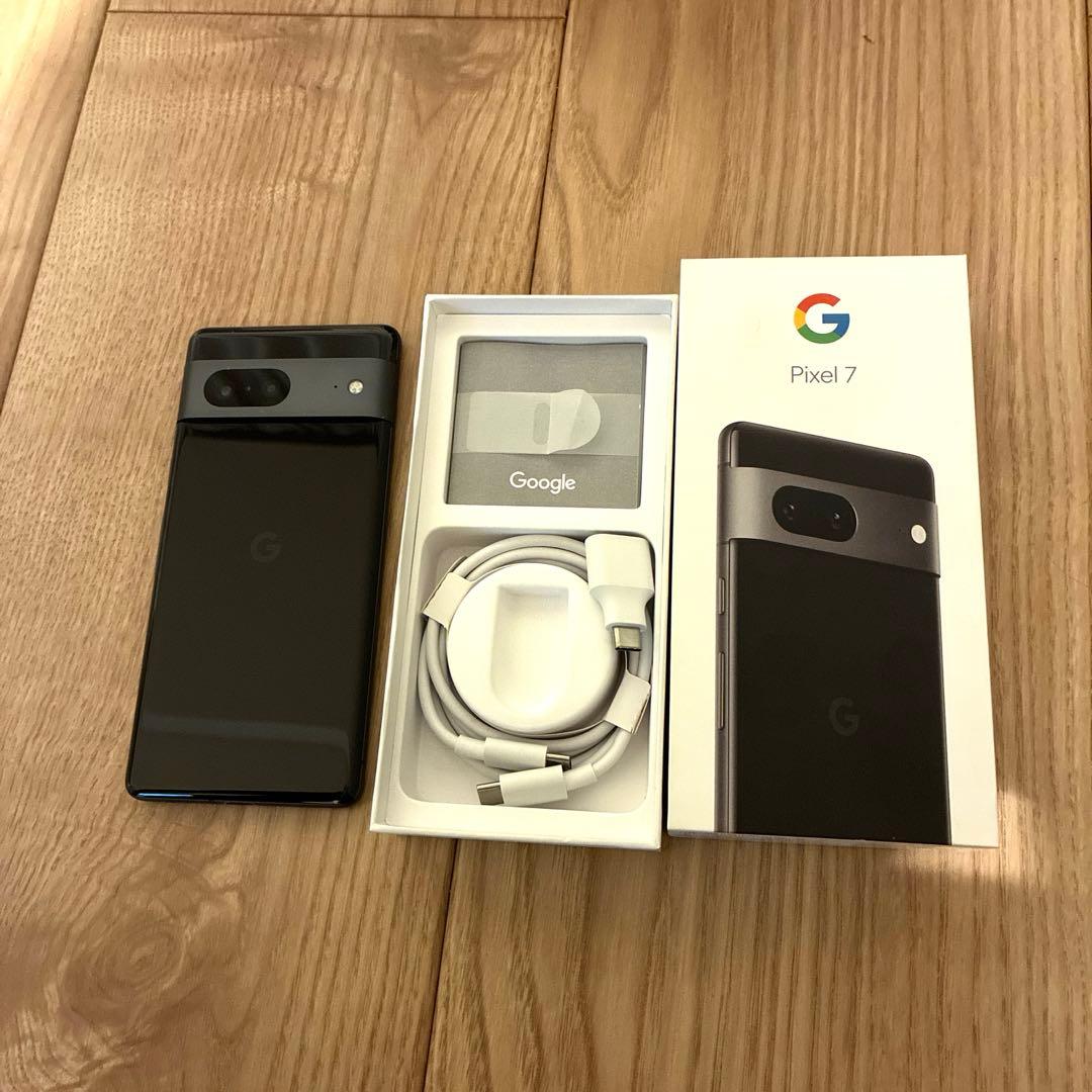 Google Pixel 7 本体 ブラック　説明書　充電コード箱付き128Ｇ