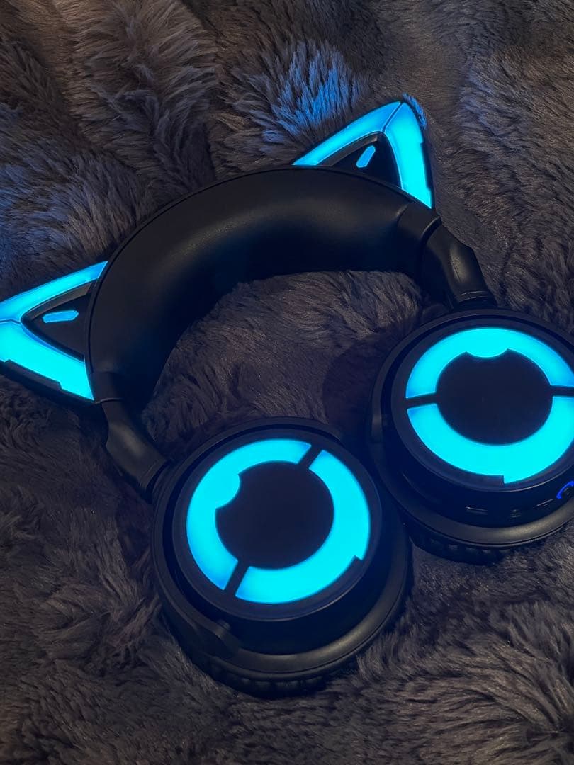 YOWU 猫耳デザイン ゲーミングヘッドセット