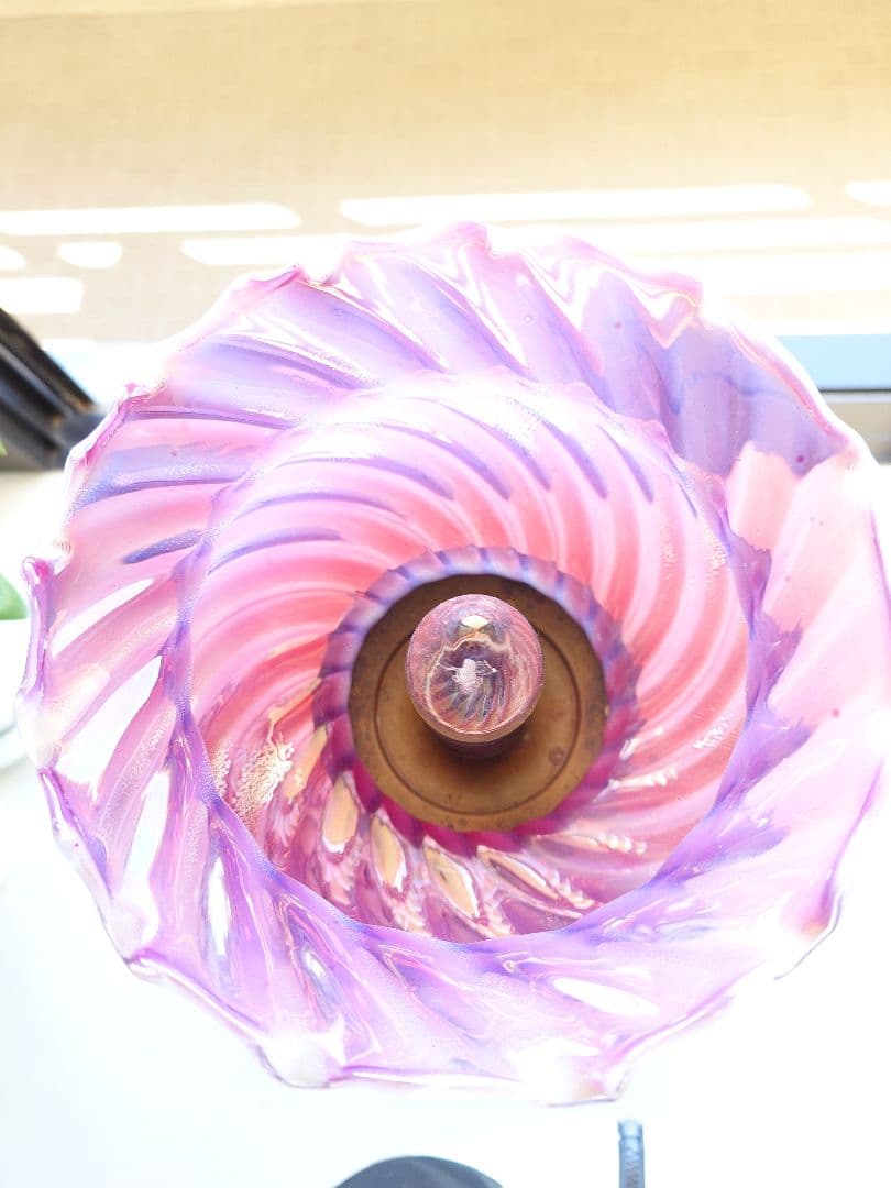 FENTON 1930〜40年　フェントンダブルクランベリー天使のランプ　大型