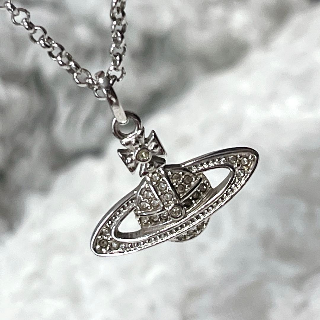 極美品✨vivienne westwood ネックレス ラインストーン　シルバー