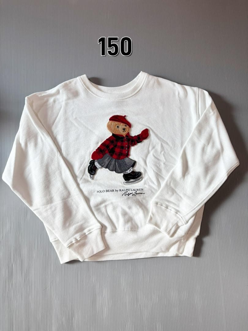 ラスト１枚日本未入荷ガールズL150新作新品ラルフローレンポロベアトレーナー
