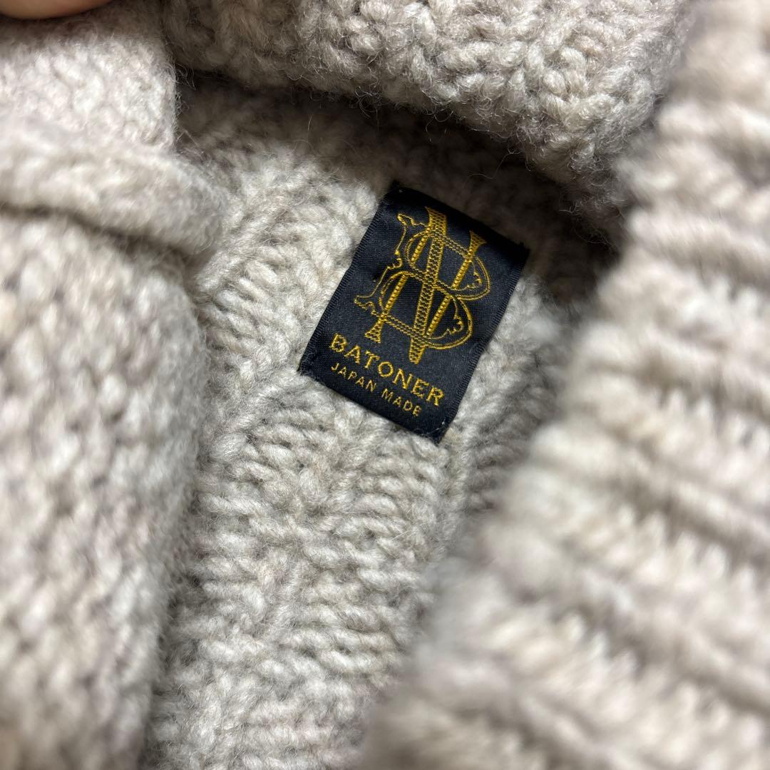 バトナー タートルネック ニットセーター 日本製