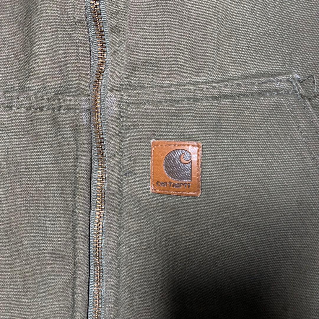 00s メキシコ製　Carhartt ダックベスト　オリーブ　カーキ　カーハート