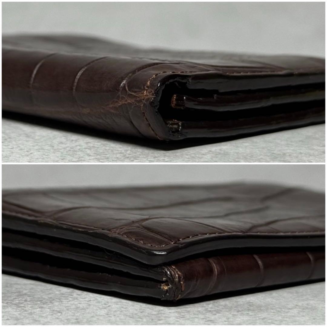 極上品 無双仕上げ オーダー品 ガンゾ クロコダイル 名刺入れ ブラウン