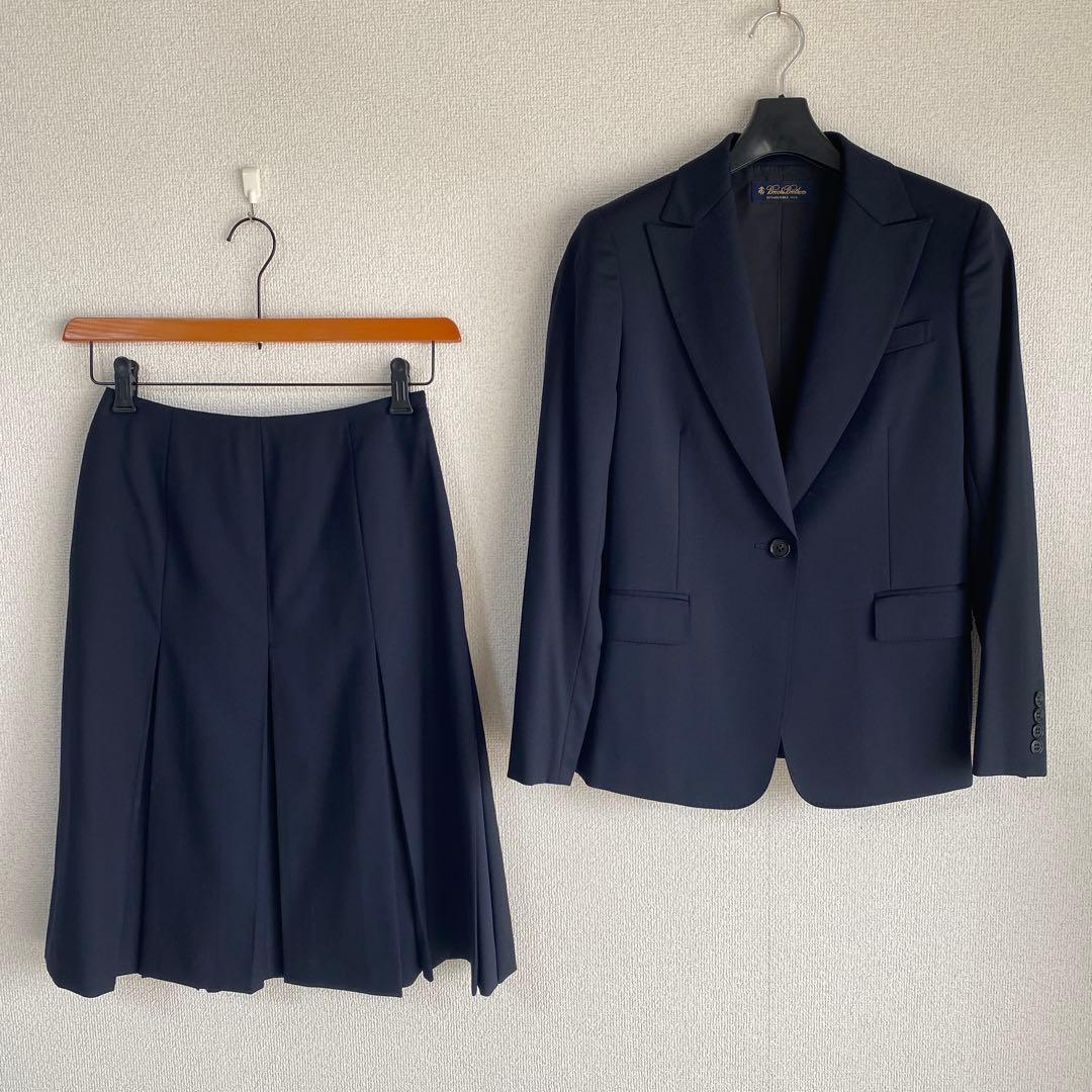 ブルックスブラザーズ ビジネススーツ 7 W62 濃紺 ストレッチ DMW