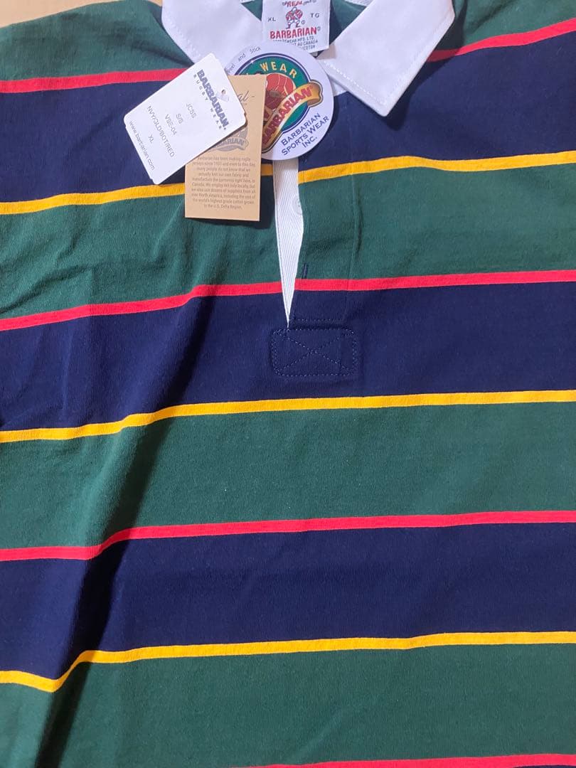 【バーバリアン】ラガーシャツ　XL 新品タグ付き