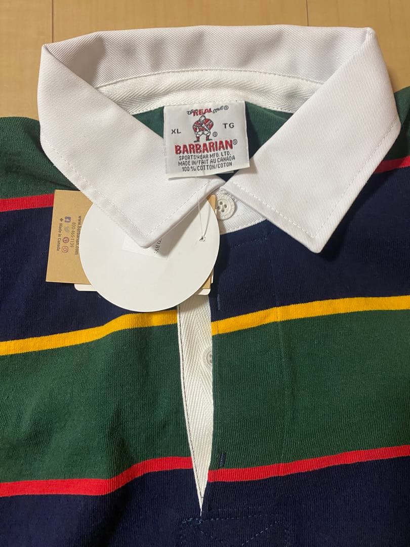 【バーバリアン】ラガーシャツ　XL 新品タグ付き