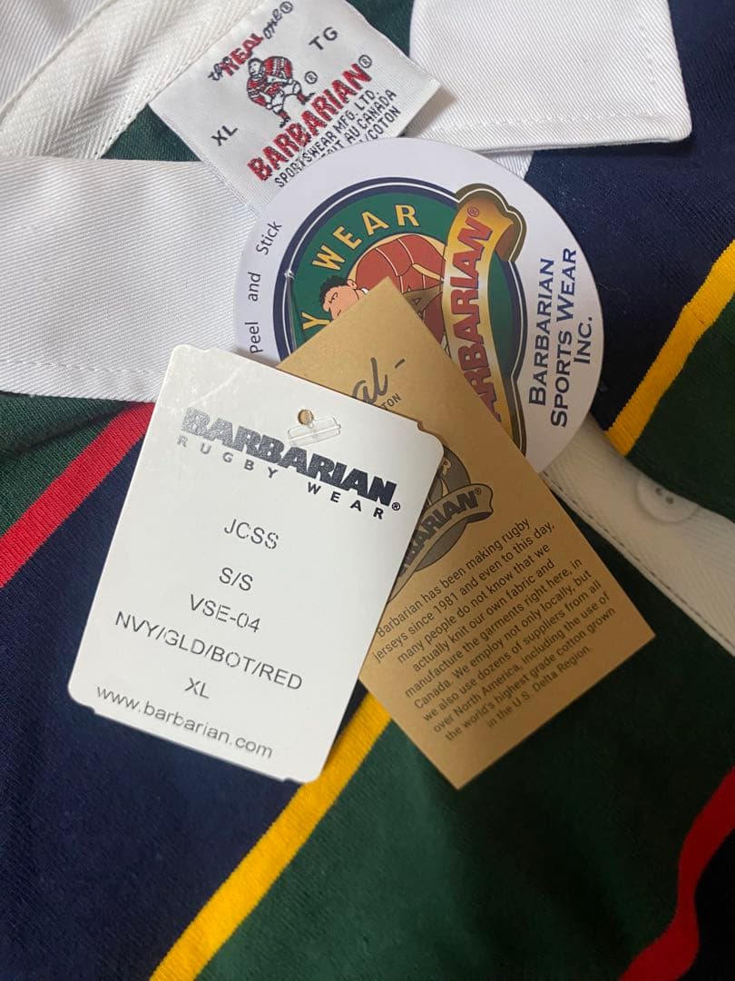 【バーバリアン】ラガーシャツ　XL 新品タグ付き