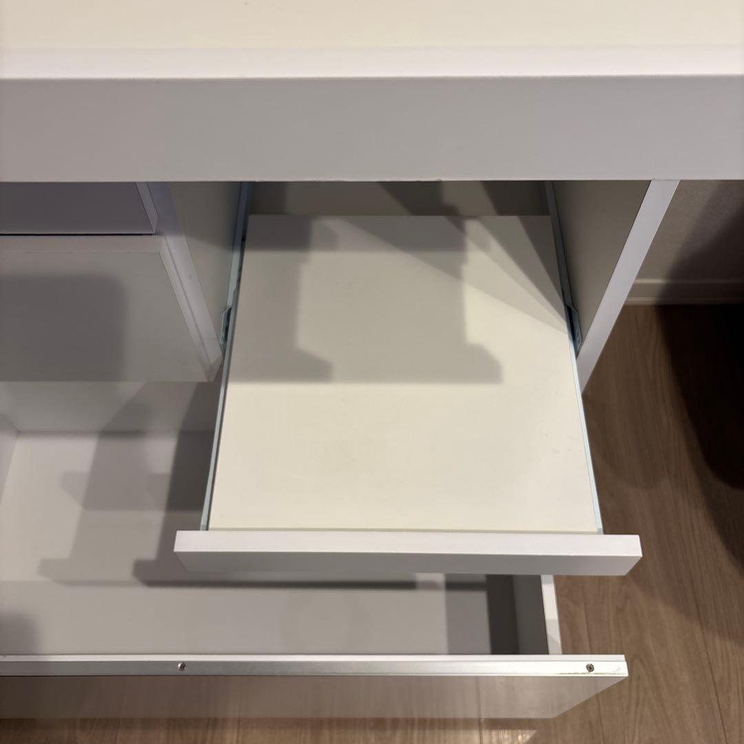 ニトリホワイトキッチンカウンター 収納棚 引き出し付き