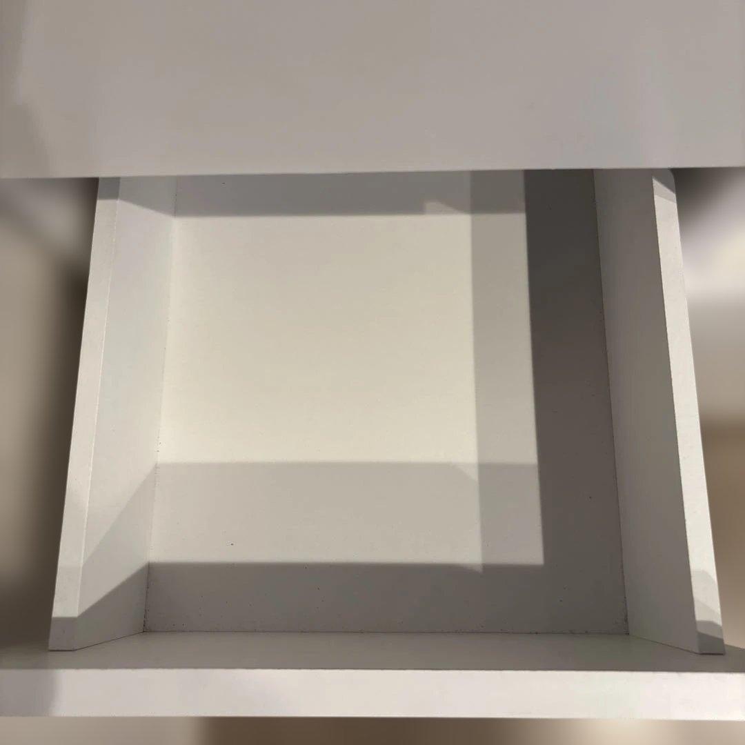 ニトリホワイトキッチンカウンター 収納棚 引き出し付き