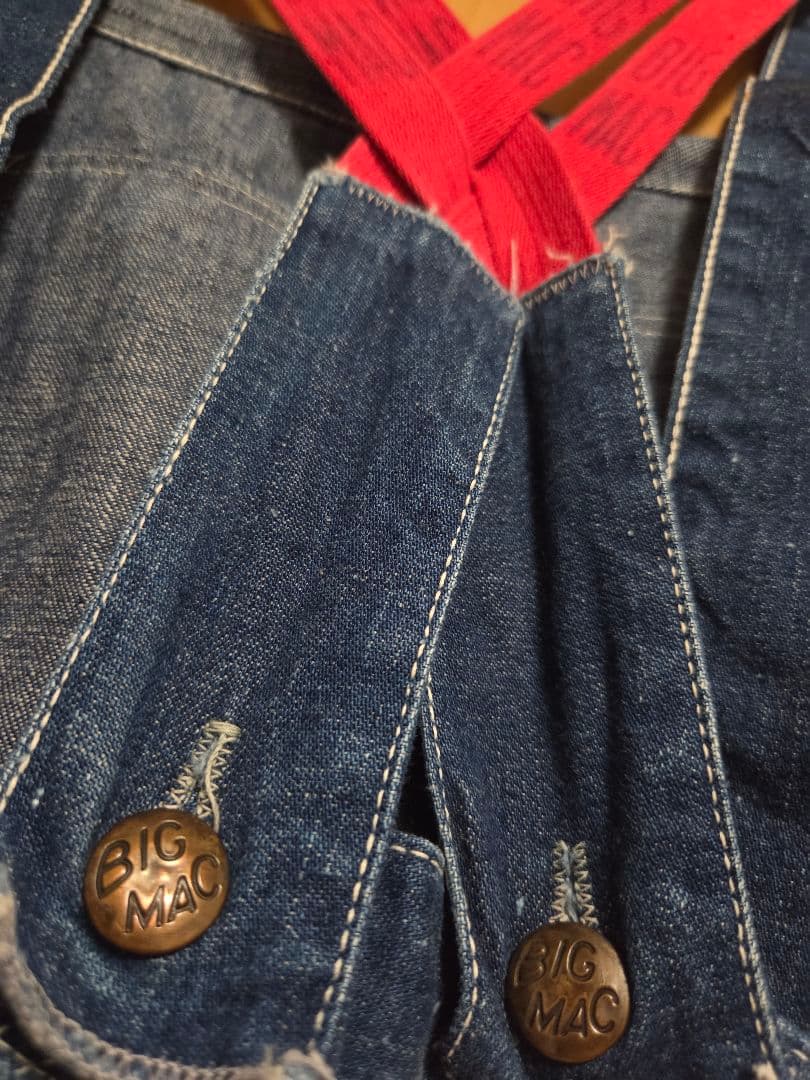 40s 50s 盾タグ BIG MAC デニムオーバーオール ヴィンテージ