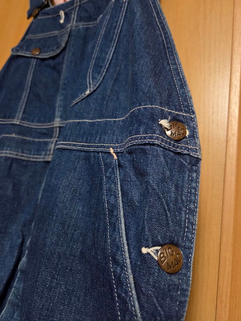 40s 50s 盾タグ BIG MAC デニムオーバーオール ヴィンテージ
