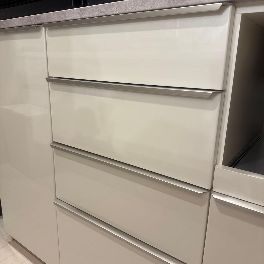 pamouna パモウナ キッチンボード 食器棚 ホワイト 幅1300