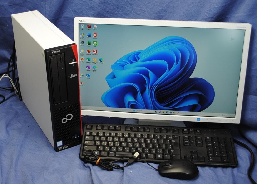 即戦力！第7世代/富士通/22モニターセット・キーボード・マウス・無線Wi-Fi