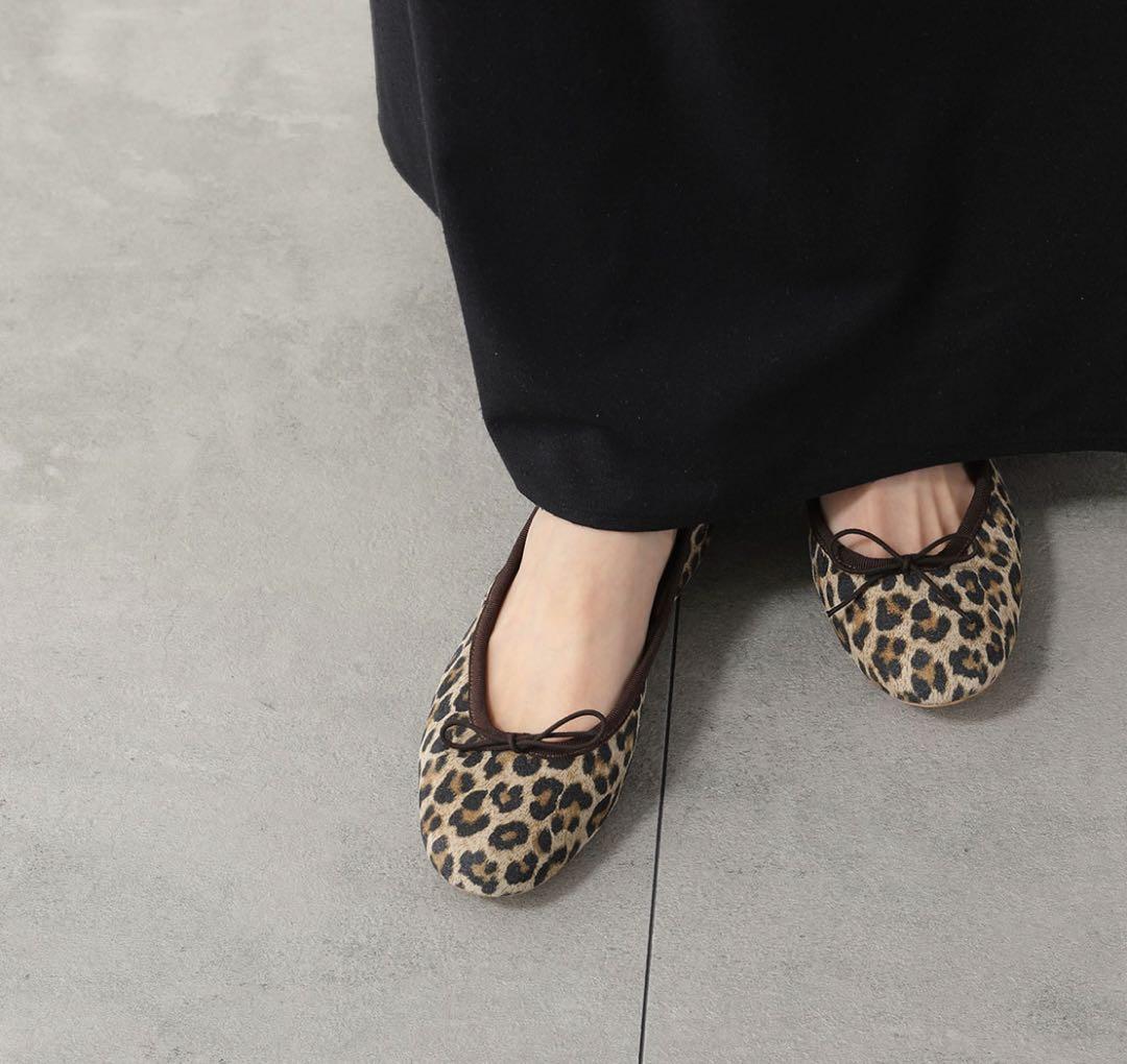 PORSELLI ポルセリ バレエシューズ レオパード フラットシューズ