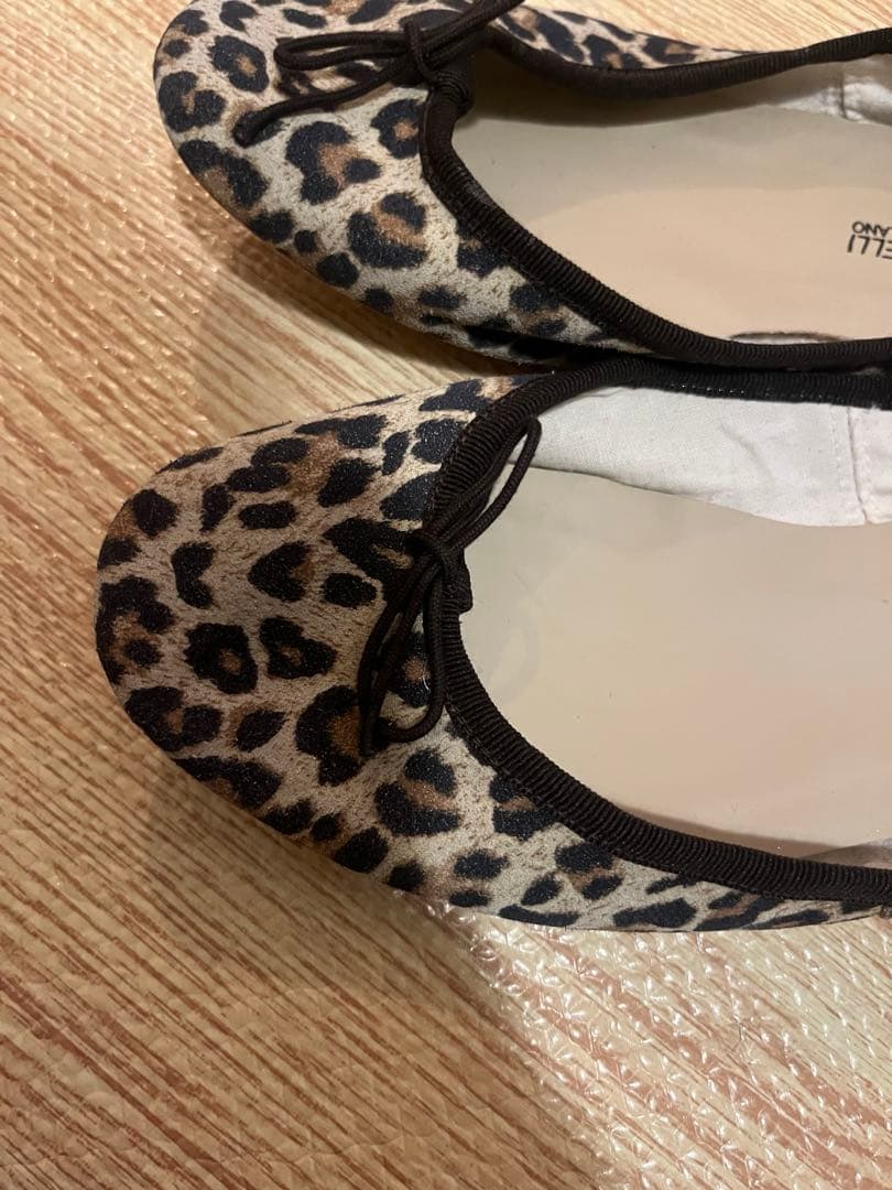 PORSELLI ポルセリ バレエシューズ レオパード フラットシューズ