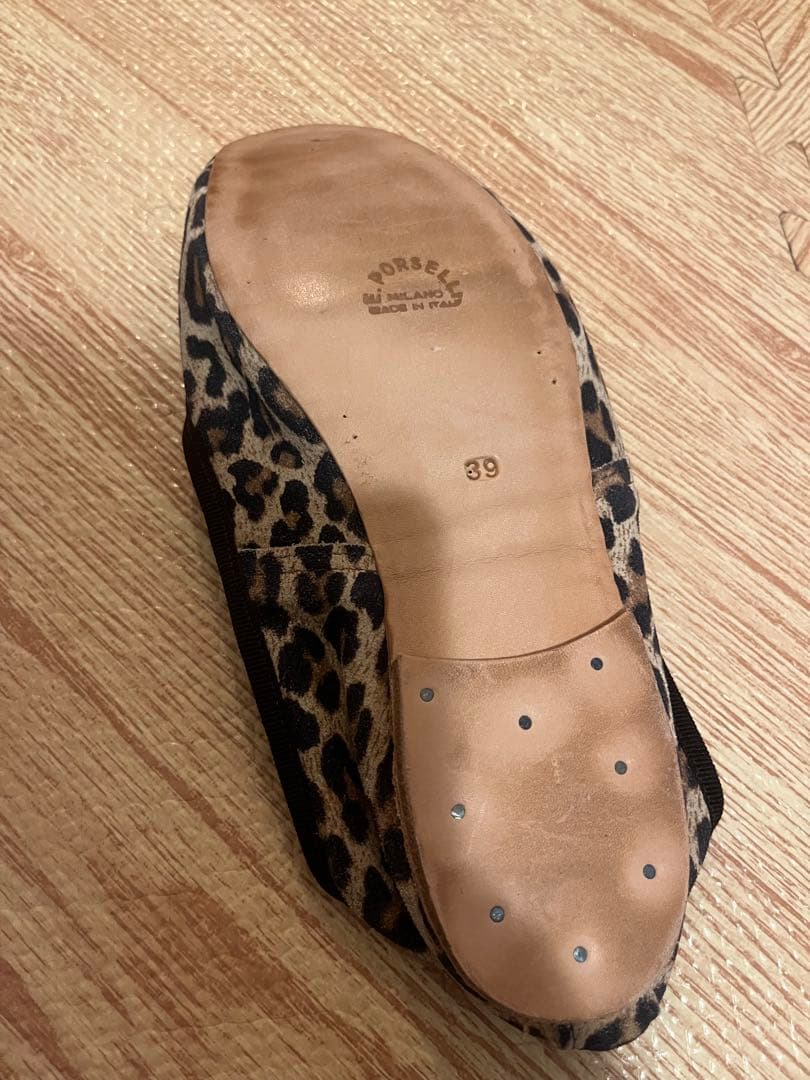 PORSELLI ポルセリ バレエシューズ レオパード フラットシューズ