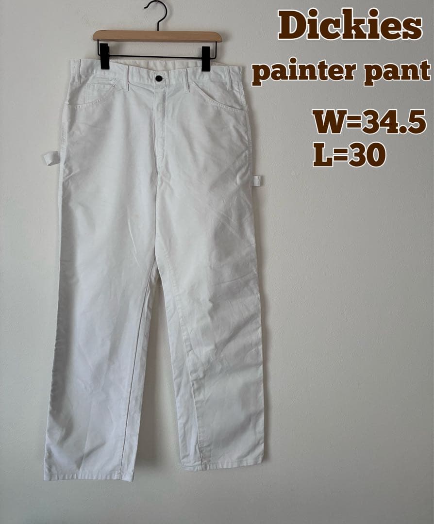 Dickies ペインターパンツ　ワークパンツ　ホワイト　ストレート
