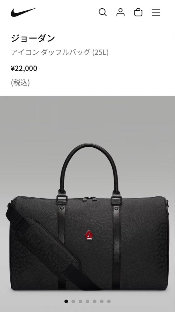 【早い者勝ち！】【正規品】jordan ジョーダン アイコンダッフルバッグ25L