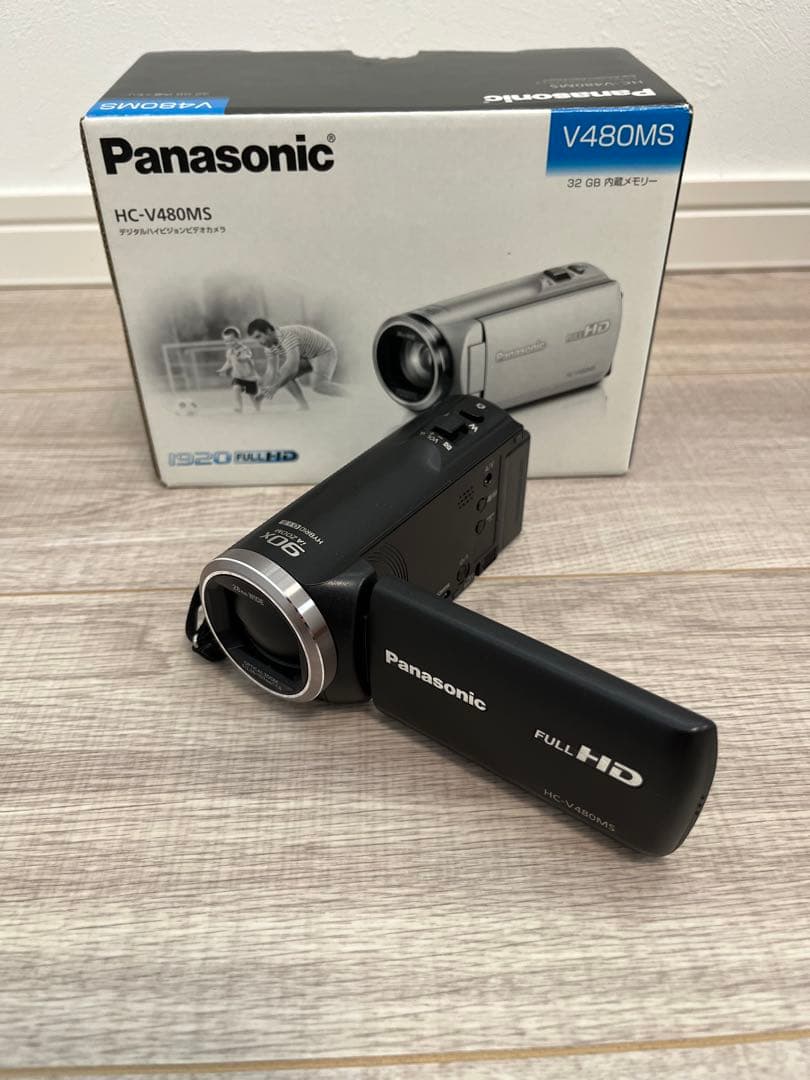【極美品】Panasonic HC-V480MS ビデオカメラ ブラック付属品付