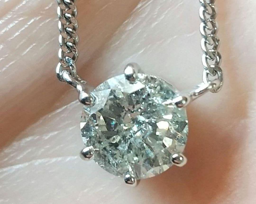 ジュエリーマキ 大粒天然ダイヤモンドネックレス 1.11ct/40.9cm
