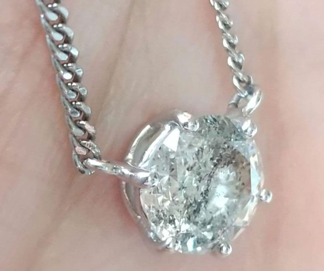 ジュエリーマキ 大粒天然ダイヤモンドネックレス 1.11ct/40.9cm