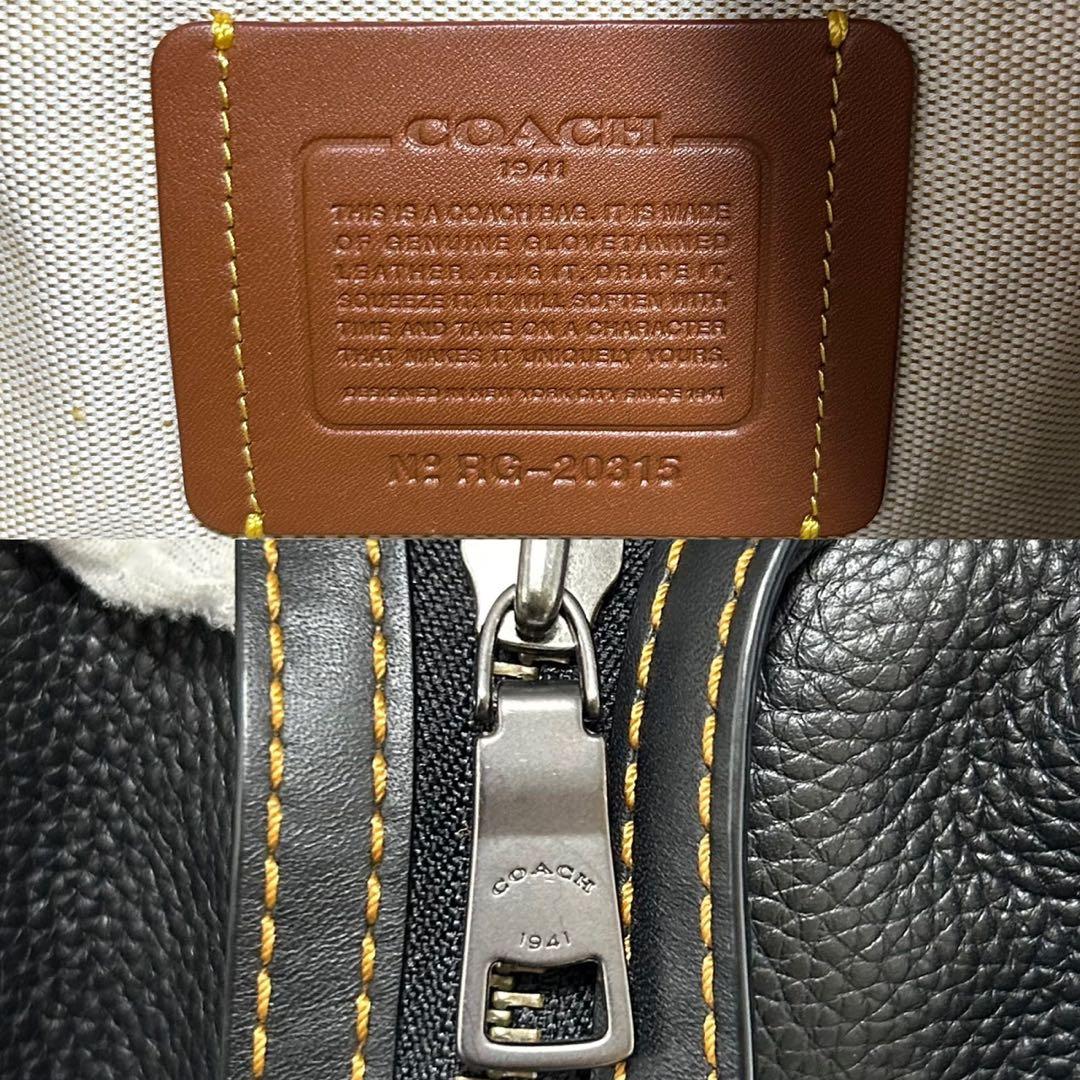 【極美品】コーチ 20315 ローグ 2way ハンドバッグ レザー A4可 黒