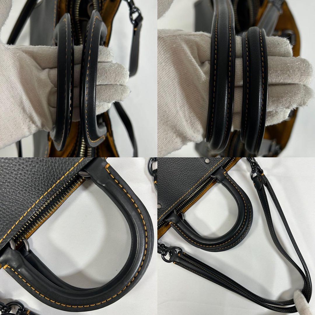 【極美品】コーチ 20315 ローグ 2way ハンドバッグ レザー A4可 黒