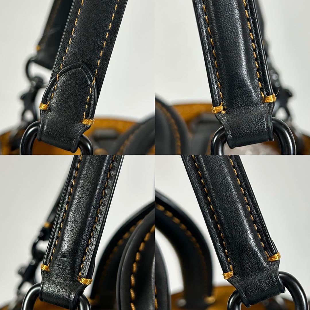 【極美品】コーチ 20315 ローグ 2way ハンドバッグ レザー A4可 黒