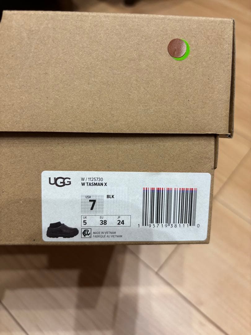 新品　UGGタスマンX ブラックカラー24cmスリッポン