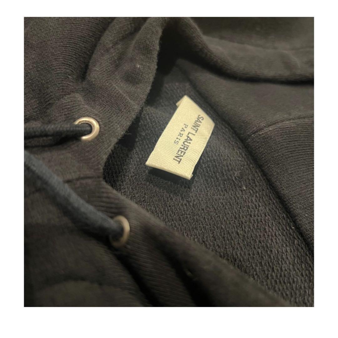 Saint Laurent サンローラン ロゴプリントパーカー レディース