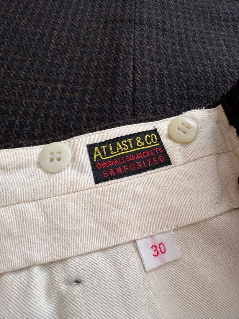 Atlast&Co ハウンドトゥース ウールトラウザー アットラスト 千鳥格子②