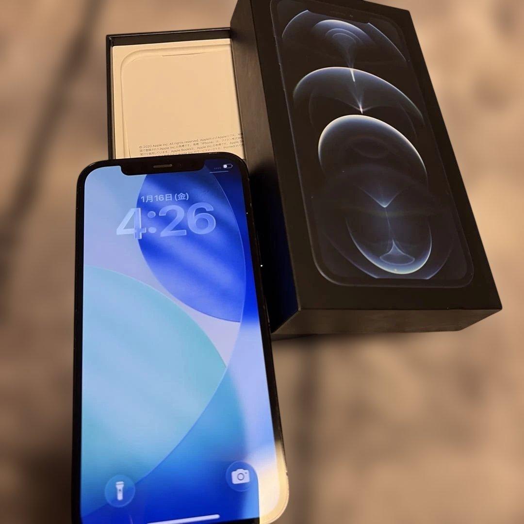 Apple iPhone 12Pro は128Mb パシフィックブルー 本体