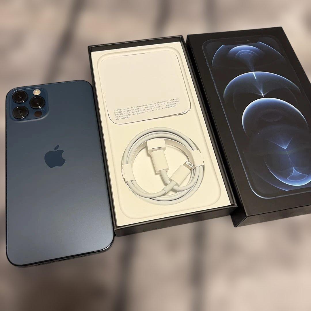 Apple iPhone 12Pro は128Mb パシフィックブルー 本体